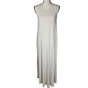 Pink Blush Maternity Gown/Dress With Pockets, Heather Cream Color, Small